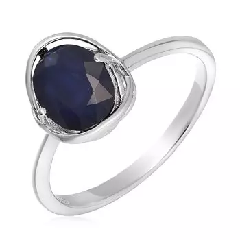Серебряное кольцо с сапфиром