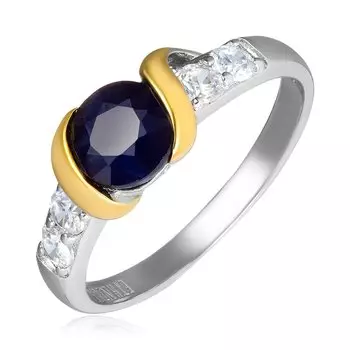 Серебряное кольцо с сапфиром