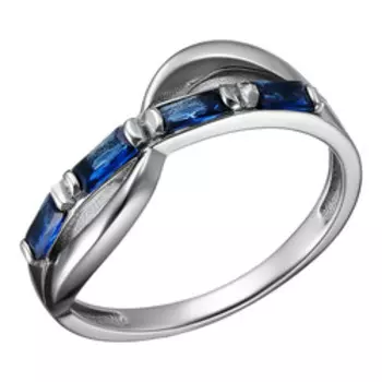 Серебряное кольцо с сапфировым кварцем