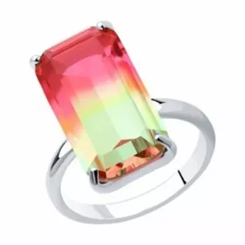 Кольцо из серебра с ситаллом