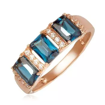 Серебряное кольцо с ситаллами