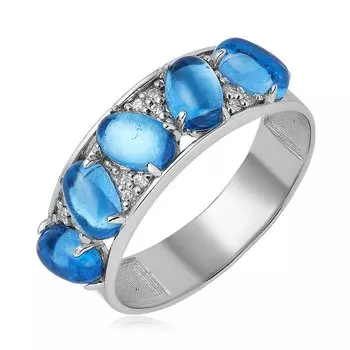 Серебряное кольцо с ситаллами