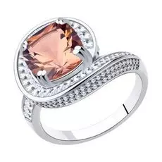 Серебряное кольцо с ситаллами