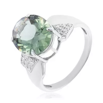 Серебряное кольцо с ситаллом