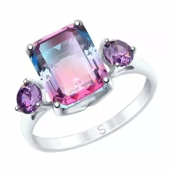 Серебряное кольцо с ситаллом