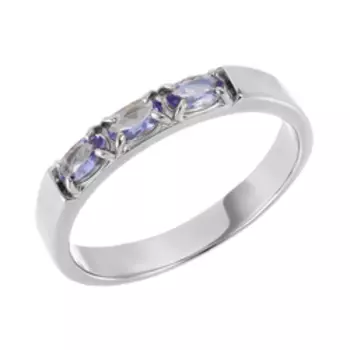 Серебряное кольцо с танзанитами
