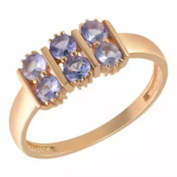 Серебряное кольцо с танзанитами