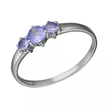 Серебряное кольцо с танзанитами