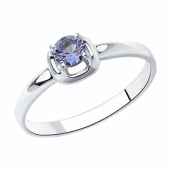 Серебряное кольцо с танзанитом