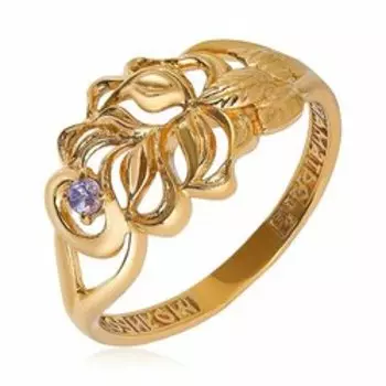 Серебряное кольцо с танзанитом "Православное"