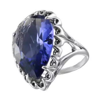 Серебряное кольцо с танзанитовым кварцем