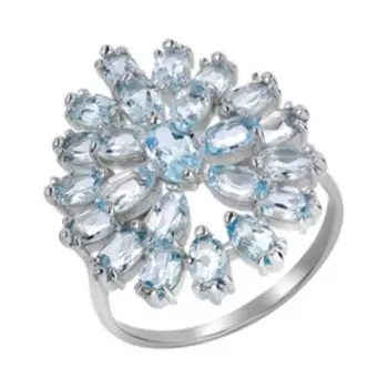 Серебряное кольцо с топазами