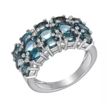 Серебряное кольцо с топазами