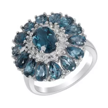 Серебряное кольцо с топазами