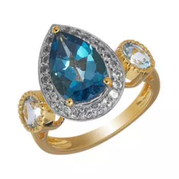 Серебряное кольцо с топазами