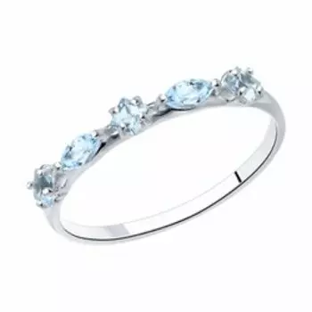 Серебряное кольцо с топазами