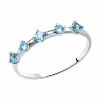 Серебряное кольцо с топазами