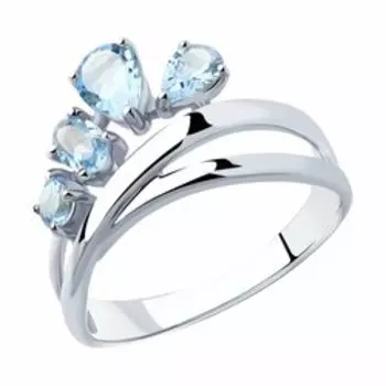 Серебряное кольцо с топазами