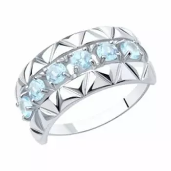 Серебряное кольцо с топазами