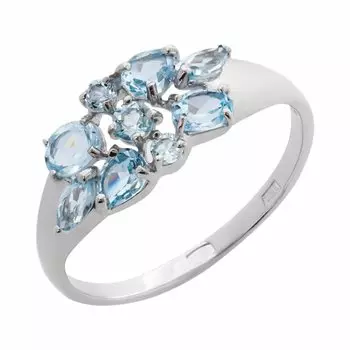 Серебряное кольцо с топазами