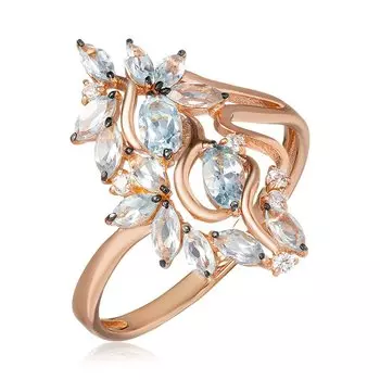 Серебряное кольцо с топазами