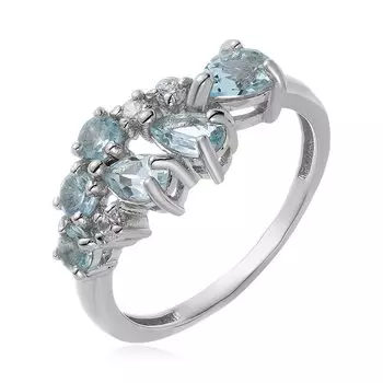 Серебряное кольцо с топазами