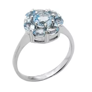 Серебряное кольцо с топазами