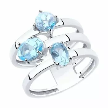 Серебряное кольцо с топазами