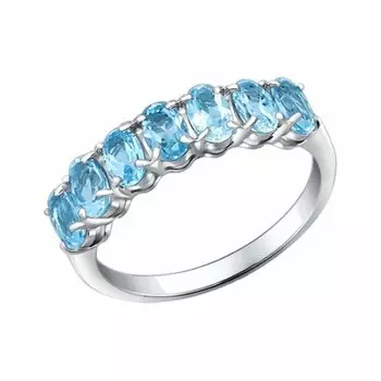 Серебряное кольцо с топазами