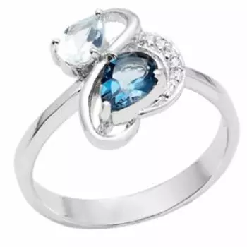 Серебряное кольцо с топазами