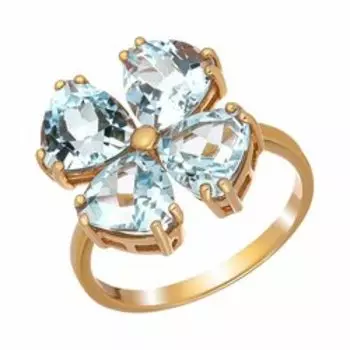 Серебряное кольцо с топазами