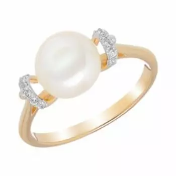 Серебряное кольцо с топазами и жемчугом