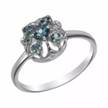 Серебряное кольцо с топазами Лондон