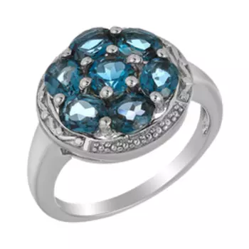 Серебряное кольцо с топазами london