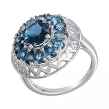 Серебряное кольцо с топазами london
