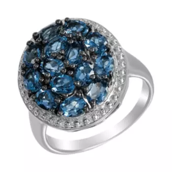 Серебряное кольцо с топазами Лондон