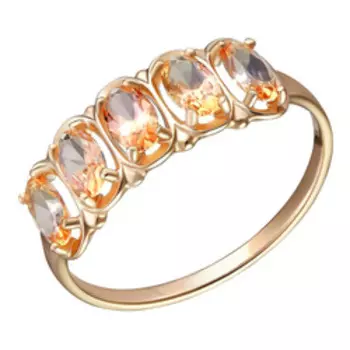 Серебряное кольцо с топазами Swarovski