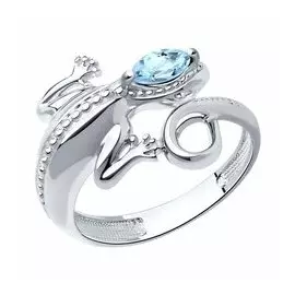 Серебряное кольцо с топазом