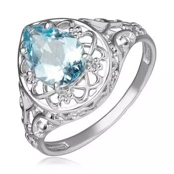 Серебряное кольцо с топазом