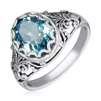 Серебряное кольцо с топазом