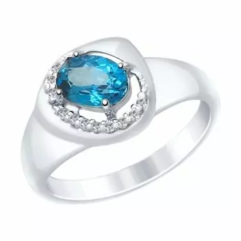 Серебряное кольцо с топазом