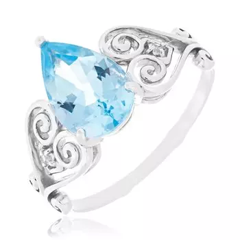 Серебряное кольцо с топазом