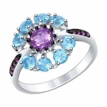 Серебряное кольцо с топазом