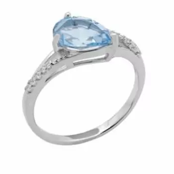 Серебряное кольцо с топазом