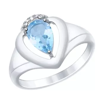 Серебряное кольцо с топазом