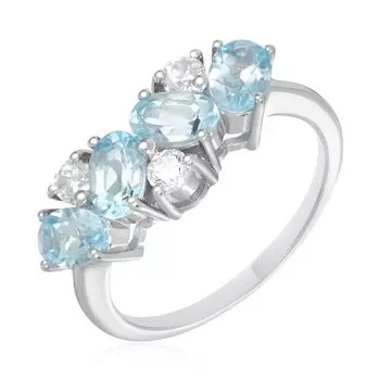Серебряное кольцо с топазом