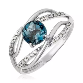 Серебряное кольцо с топазом лондон