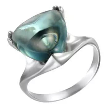 Серебряное кольцо с топазовым кварцем