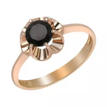 Серебряное кольцо с турмалином "Цветок"