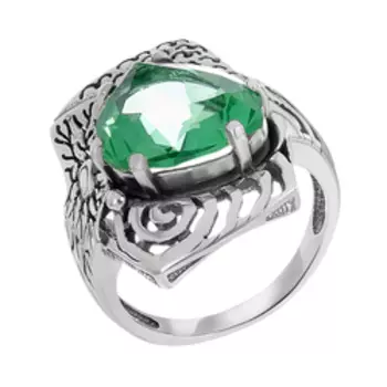 Серебряное кольцо с турмалиновым кварцем